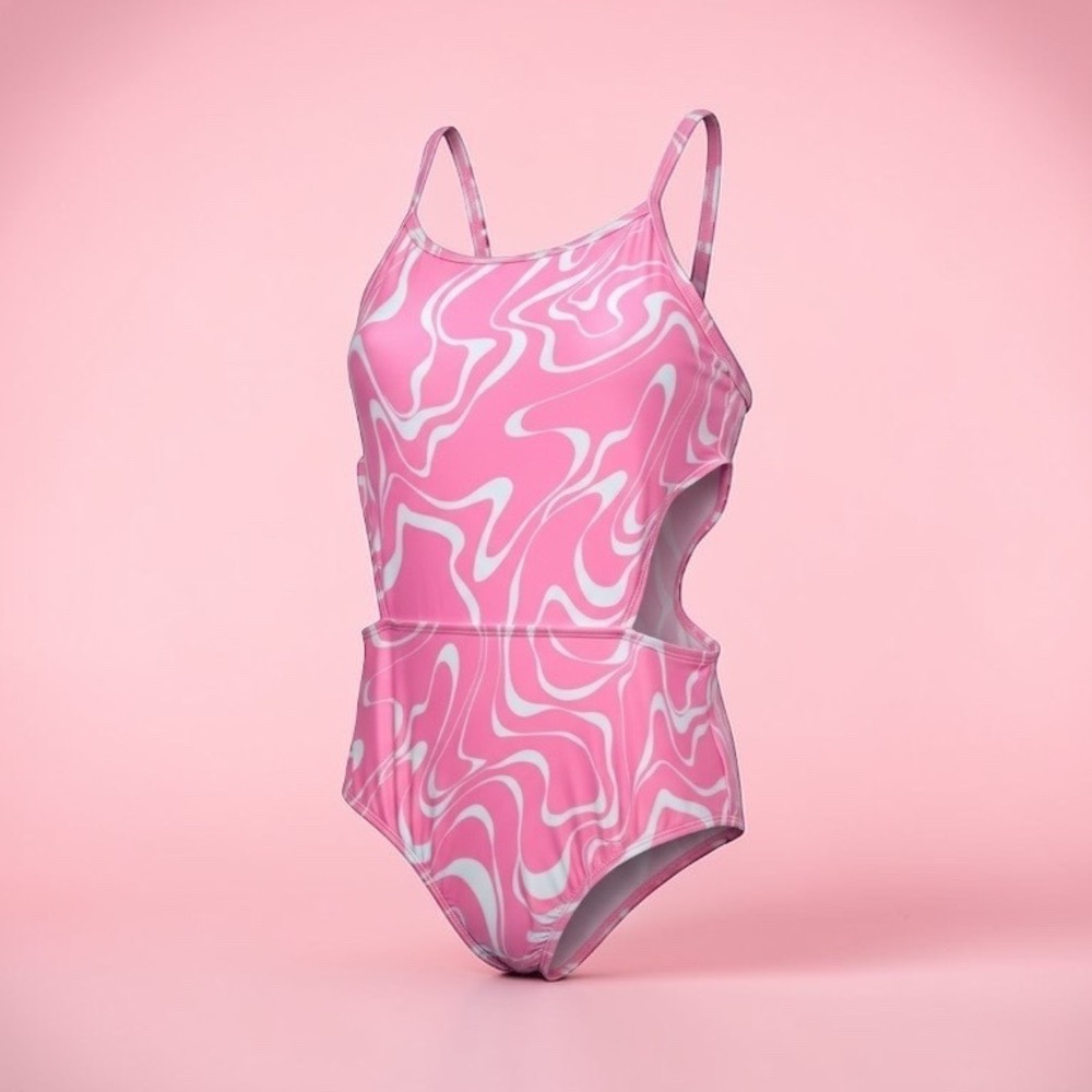 Old navy Printed Side-Cutout One-Piece Swimsuit for Girls‎
